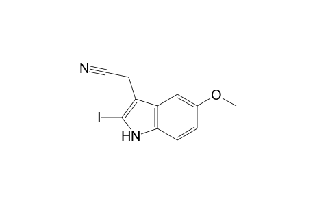 2-(2-iodanyl-5-methoxy-1H-indol-3-yl)ethanenitrile