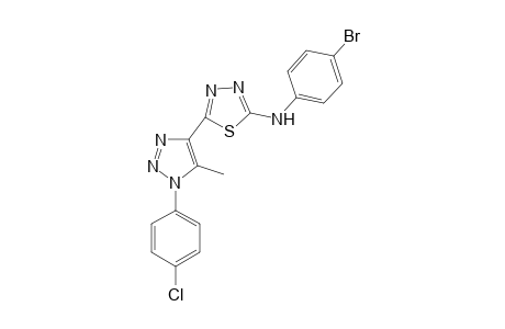 5-(1-p-Chlorophenyl-5-methyl-1,2,3-triazol-4-yl)-2-(4-bromophenyl)amino-1,3,4-thiadiazole