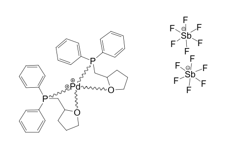 TRANS-BIS-[DIPHENYL-(2-TETRAHYDROFURANYLMETHYL)-PHOSPHANE-O,P]-PALLADIUM-(2)-BIS-[HEXAFLUOROANTIMONATE-(5)];ISOMER-#1