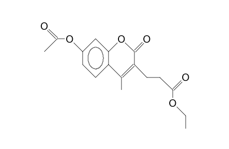 7-Acetoxy-3-ethoxycarbonylethyl-4-methyl-coumarin