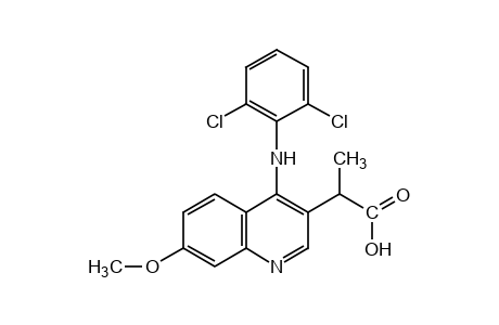 4-(2,6-dichloroanilino)-7-methoxy-alpha-methyl-3-quinolineacetic acid