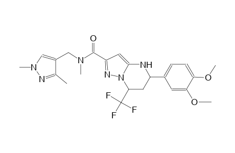 5-(3,4-dimethoxyphenyl)-N-[(1,3-dimethyl-1H-pyrazol-4-yl)methyl]-N-methyl-7-(trifluoromethyl)-4,5,6,7-tetrahydropyrazolo[1,5-a]pyrimidine-2-carboxamide