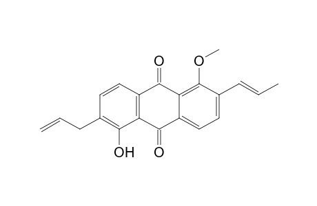 5-Hydroxy-1-methoxy-2-(prop-1'-enyl)-6-(prop-2''-enyl)-anthraquinone