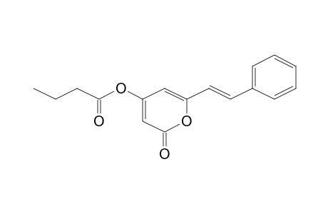 .alpha.-Pyrone, 4-butanoyloxy-6-(2-phenylethenyl)-