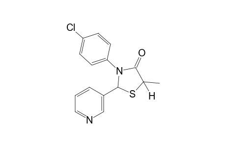 3-(p-chlorophenyl)-5-methyl-2-(3-pyridyl)-4-thiazolidinone
