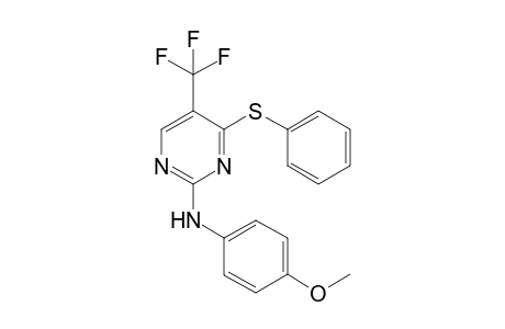 2-(4-Methoxyphenylamino)-4-phenylthio-5-(trifluoromethyl)pyrimidine