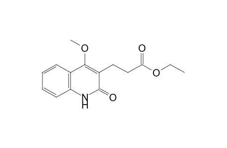 1,2-dihydro-4-methoxy-2-oxo-3-quinolinepropionic acid, ethyl ester