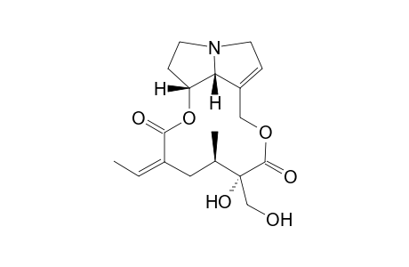 2,7-Dioxo-3-ethylidene-5-(hydroxymethyl)-6-methyl-5,6-epoxy-1,8-dioxadodeca[g,h](dihydro)pyrrolizidine