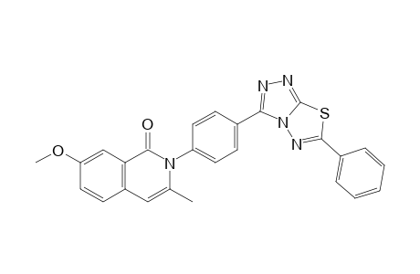 7-Methoxy-3-methyl-2-[4-(6-phenyl-[1,2,4]triazolo[3,4-b][1,3,4]thiadiazol-3-yl)phenyl]-1-isoquinolinone