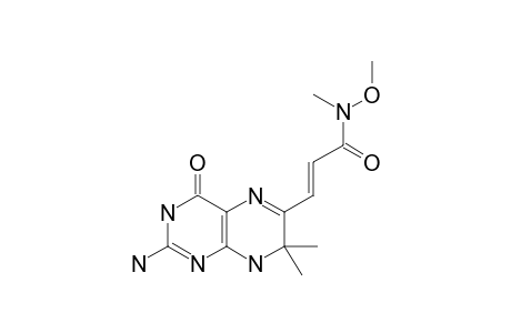 2-AMINO-7,8-DIHYDRO-7,7-DIMETHYL-6-[2-(N-METHOXY-N-METHYLCARBAMOYL)-VINYL]-PTERIDIN