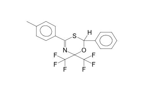 6,6-BIS(TRIFLUOROMETHYL)-2-PHENYL-4-(4-METHYLPHENYL)-6H-1,3,5-OXATHIAZINE