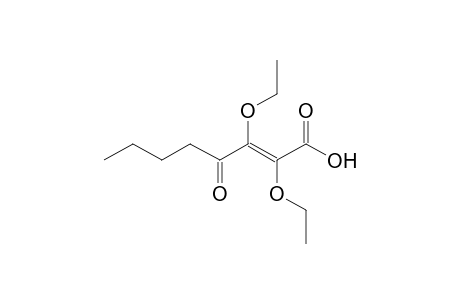 (E)-2,3-Diethoxy-4-oxo-2-octenoic acid