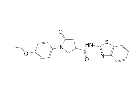 N-(1,3-benzothiazol-2-yl)-1-(4-ethoxyphenyl)-5-oxo-3-pyrrolidinecarboxamide