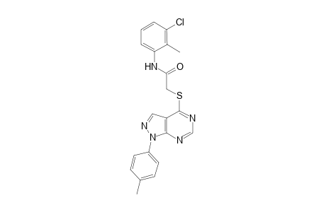 N-(3-chloro-2-methylphenyl)-2-{[1-(4-methylphenyl)-1H-pyrazolo[3,4-d]pyrimidin-4-yl]sulfanyl}acetamide