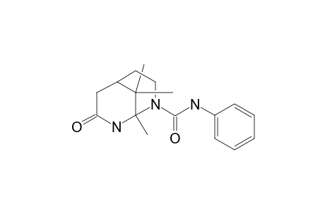 2,8-Diazabicyclo[3.3.1]nonane-2-carboxamide, 1,9,9-trimethyl-7-oxo-N-phenyl-, (.+-.)-