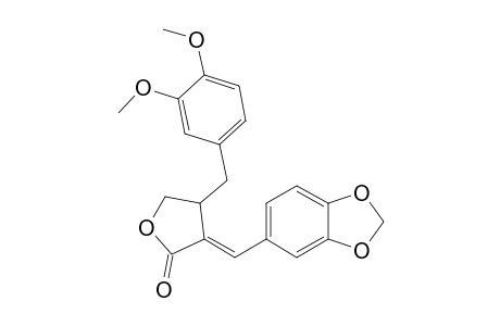 3(E)-[3,4-(Methylenedioxy)benzylidene]-4-(3,4-dimethoxybenzyl)-.gamma.-butyrolactone
