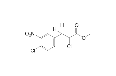 alpha,4-dichloro-3-nitrohydrocinnamic acid, methyl ester