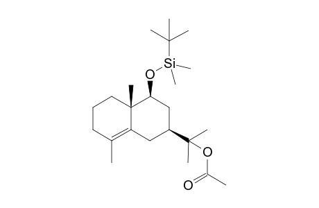 (+-)-(2.alpha.,4.alpha.,4a.alpha.)-[1,2,3,4,4a,5,6,7-Octahydro-.alpha.,.alpha.,1,4a-tetramethyl-4-[[(1,1-dimethylethyl)dimethylsilyl]oxy]-2-naphthalenyl]methyl Acetate