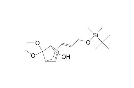 endo-2-((E)-3-((tert-Butyldimethylsilyl)oxy)prop-1-enyl)-exo-2-hydroxy-7,7-dimethoxybicyclo(2.2.1)hept-5-ene