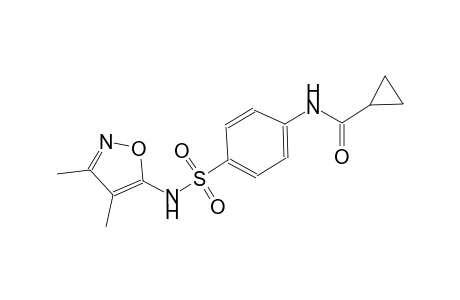 N-(4-{[(3,4-dimethyl-5-isoxazolyl)amino]sulfonyl}phenyl)cyclopropanecarboxamide