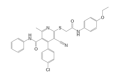 3-pyridinecarboxamide, 4-(4-chlorophenyl)-5-cyano-6-[[2-[(4-ethoxyphenyl)amino]-2-oxoethyl]thio]-2-methyl-N-phenyl-