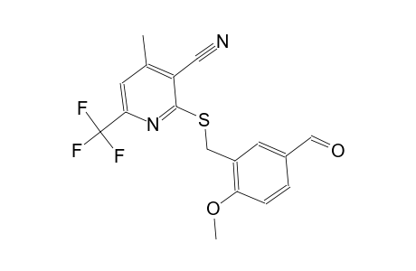 2-[(5-formyl-2-methoxybenzyl)sulfanyl]-4-methyl-6-(trifluoromethyl)nicotinonitrile