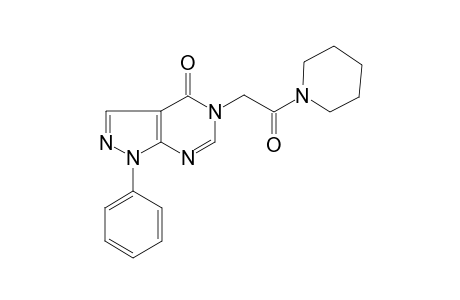 5-[2-oxo-2-(1-piperidinyl)ethyl]-1-phenyl-1,5-dihydro-4H-pyrazolo[3,4-d]pyrimidin-4-one