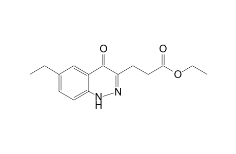 1,4-dihydro-6-ethyl-4-oxo-3-cinnolinepropionic acid, ethyl ester