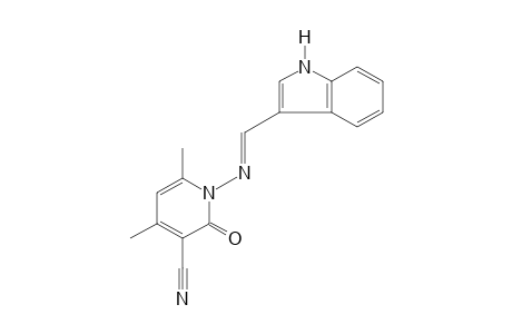 1,2-dihydro-4,6-dimethyl-1-{[(indol-3-yl)methylene]amino}-2-oxonicotinonitrile