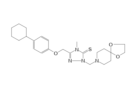 5-[(4-cyclohexylphenoxy)methyl]-2-(1,4-dioxa-8-azaspiro[4.5]dec-8-ylmethyl)-4-methyl-2,4-dihydro-3H-1,2,4-triazole-3-thione