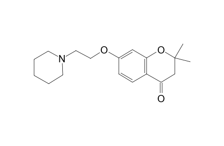 4H-Chromen-4-one, 2,3-dihydro-2,2-dimethyl-7-[2-(1-piperidyl)ethoxy]-