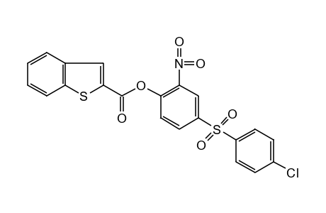 benzo[b]thiophene-2-carboxylic acid, 4-[(p-chlorophenyl)sulfonyl]-2-nitrophenyl ester