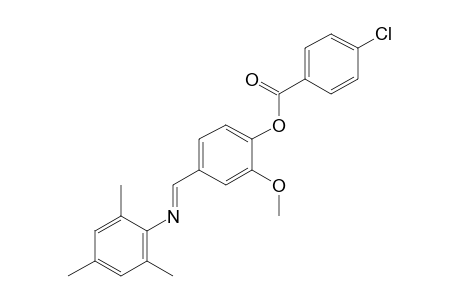 4-(N-mesitylformimidoyl)-2-methoxyphenol, p-chlorobenzoate