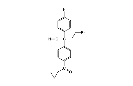 4-bromo-2-[p-(cyclopropylcarbonyl)phenyl]-2-(p-fluorophenyl)-butyronitrile