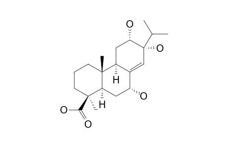 AQUILARABIETIC_ACID_B;7-ALPHA,12-ALPHA,13-ALPHA-TRIHYDROXYABIET-8-(14)-EN-18-OIC_ACID