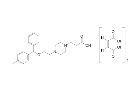 4-[2-(phenyl-p-tolylmethoxy)ethyl]-1-piperazinepropionic acid, maleate(1:2)