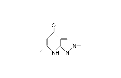 2,6-Dimethyl-4-oxo-pyrazolo(3,4-B)pyridine