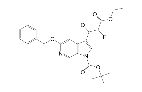 5-BENZYLOXY-1-tert-BUTOXYCARBONYL-3-(2-ETHOXYCARBONYL-2-FLUORO-1-HYDROXYETHYL)-1H-PYRROLO-[2,3-C]-PYRIDINE