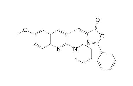 5(4H)-oxazolone, 4-[[6-methoxy-2-(1-piperidinyl)-3-quinolinyl]methylene]-2-phenyl-, (4Z)-