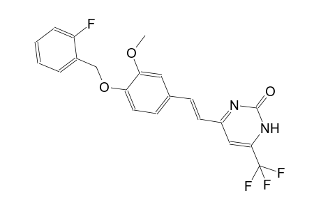 4-[(E)-2-[4-(2-fluorobenzyl)oxy-3-methoxy-phenyl]vinyl]-6-(trifluoromethyl)-1H-pyrimidin-2-one