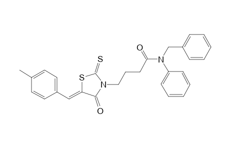 N-benzyl-4-[(5Z)-5-(4-methylbenzylidene)-4-oxo-2-thioxo-1,3-thiazolidin-3-yl]-N-phenylbutanamide