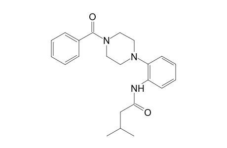 N-[2-(4-benzoyl-1-piperazinyl)phenyl]-3-methylbutanamide