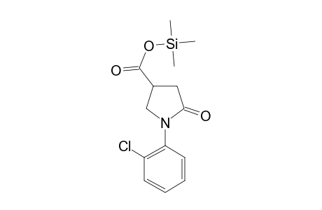 1-(2-Chlorophenyl)-5-oxo-3-pyrrolidinecarboxylic acid, tms derivative