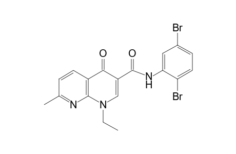 2',5'-DIBROMO-1,4-DIHYDRO-1-ETHYL-7-METHYL-4-OXO-1,8-NAPHTHYRIDINE-3-CARBOXANILIDE