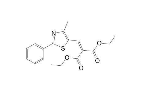 Diethyl 4-methyl-2-phenyl-5-thiazolylmethylidenemalonate