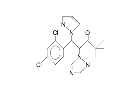 1-(2,4-Dichloro-phenyl)-4,4-dimethyl-1-(1-pyrazolyl)-2-(1,2,4-triazolyl)-3-pentanone diast. A