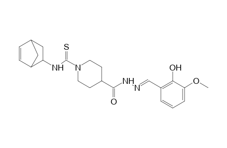 1-[(5-norbornen-2-yl)thiocarbamoyl]-4-piperidinecarboxylic acid, (3-methoxysalicylidene)hydrazide