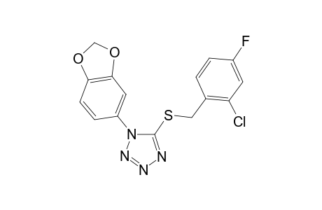 1-Benzo[1,3]dioxol-5-yl-5-(2-chloro-4-fluoro-benzylsulfanyl)-1H-tetrazole