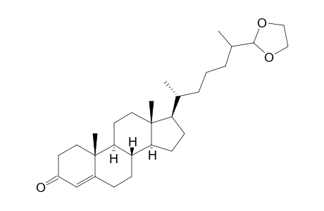 Cholest-4-en-26-al, 3-oxo-, cyclic 26-(ethylene acetal)