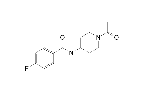 4-Fluoro-N-4-piperidinylbenzamide, N'-acetyl-